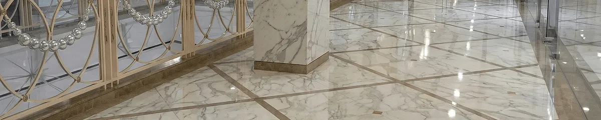 Beautiful marble floor professionally installed in Memphis, TN